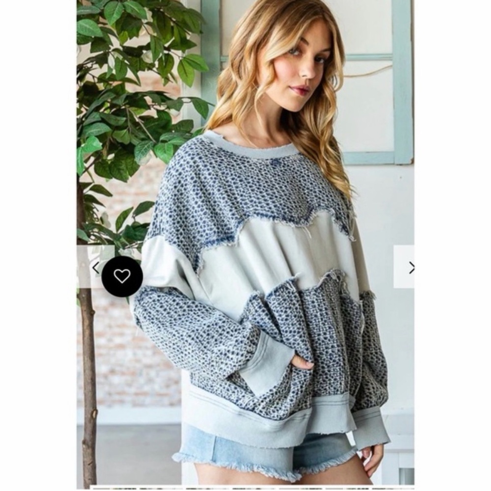 Oil & Hail mixed fabric Sweater